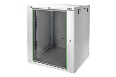 Armadio Di Rete Digitus 19 Pollici 16 U - Montaggio A Parete - Profondità 600 Mm - Carico Massimo 60 Kg - Dynamic Basic - Porta In Vetro - Grigio