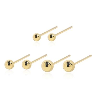 Meissa orecchini donna argento 925 3 paia di piccoli orecchini a perno per piercing multipli di diverse dimensioni Set di orecchini a perno, Oro