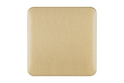 Schneider Electric Lisse skruvlös deco 1G tom platta BSB, 1 Gang, Satin Brass