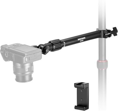 NEEWER Bras de Support de caméra aérien avec Clip, 28 cm, Bras de Maintien à 180° et 360° pour Support de Bureau, Convient aux Tubes de 2,2 à 2,8 cm, capacité de Charge de 2,5 kg pour Microphone