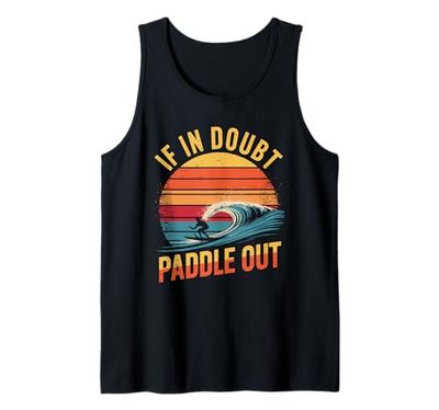 Se in dubbio pagaia fuori retro Surfing Tavola da surf per gli uomini Canotta