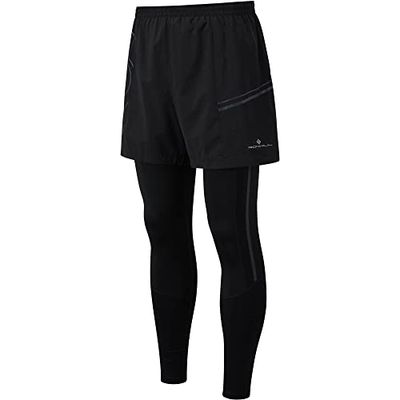 Ronhill Tech - Calzamaglia Doppia, da Uomo, Taglia XL, Colore: Nero