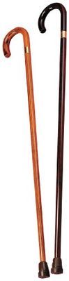 Homecraft Crook Handle Walking Stick, Black, High Quality Durable Cane for Balance, Mobility Aid, Smooth Dense Wood with a Gloss Varnish Finish, 914mm/36" (Eligible for VAT relief in the UK)