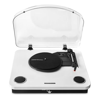 Energy Sistem WhiteSpin – Tocadiscos (10W, vinilos, RCA, Puerto USB, Bluetooth, Bluetooth out) Blanco