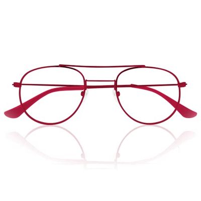 Corpootto Metal Occhiali da Lettura, Rosso, Standard Unisex-Adulto
