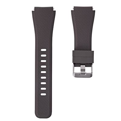 System-S Armband flexibelt av silikon 22 mm för Samsung Gear S3 Smartwatch i brunt, BRUN, Eine Grösse, Klassisk