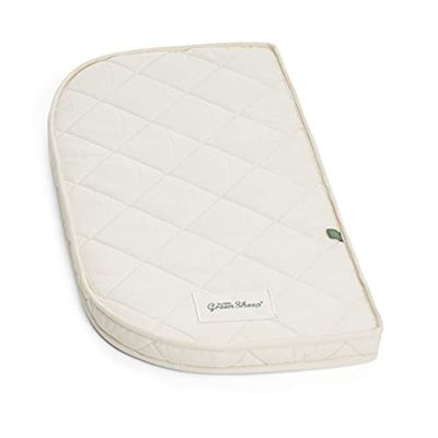 The Little Green Sheep Natuurlijke wiegmatras, ademend, anti-huismijt, hypoallergeen kinderbedmatras voor geboorte tot 6 maanden, 42 x 81 cm (geschikt voor nachtkastje Bay Crib)