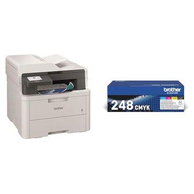 Brother DCPL3560CDW Multifunzione LED a Colori, 26 Ppm TN248VAL multipack 4 colori da 1.000 pag cad