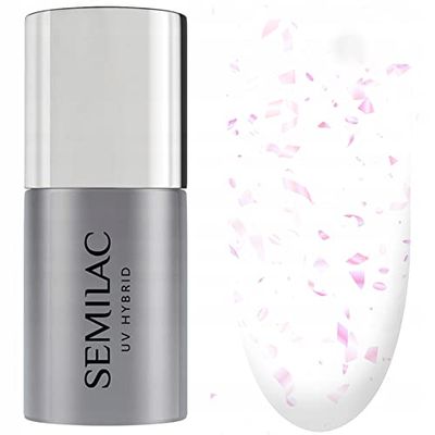 Semilac Vernis à ongles UV T23 Top Matt Flower Flakes 7 ml