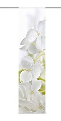 Home Fashion 1 Cortina corredera, Poliéster, Blanco, H245 x B60 cm (1er Pack)