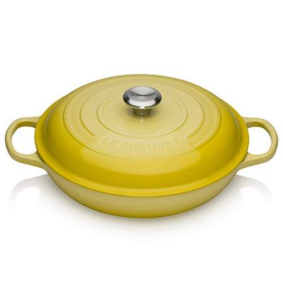 Le Creuset Cacerola baja de hierro fundido, 30 cm, 3, 5 L, Soleil, 21180304032430