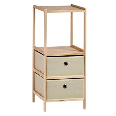 Hylla 2 hyllor 2 lådor naturlig KIPIT Collection