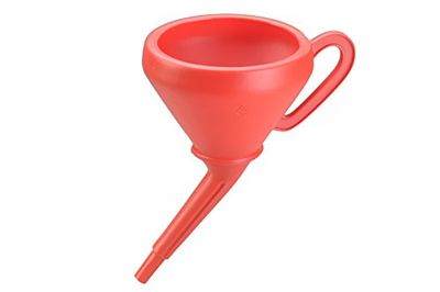 Hünersdorff Funil universal 205 mm PEAD, com peneira vermelha, com alça