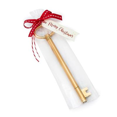 Mopec NA146 Pack of 50 Gold Key Markers Merry Christmas Card, 15 cm.