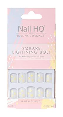 Nail HQ Square Lightning Bolt Nails