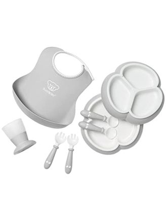 BabyBjörn Servies Set, 8 stuks, Grijs