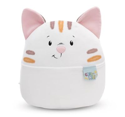 NICI gosedjur Chill-NICI Katt 30cm vit - Mjuk leksak gjord av mjuk plysch; Gullig mjuk leksak att gosa och leka med, för barn och vuxna: utmärkt present - 61400