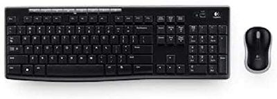 Logitech MK270 Combo Tastiera e Mouse Wireless per Windows, Layout Russo QWERTY - Nero