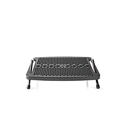 Nedis Footrest for Under Desk, Adjustable Metal Ergonomic Support - This Metal Footrest Can Be Easily and Discretely Placed Under a Desk to Offer Enhanced Comfort When Working