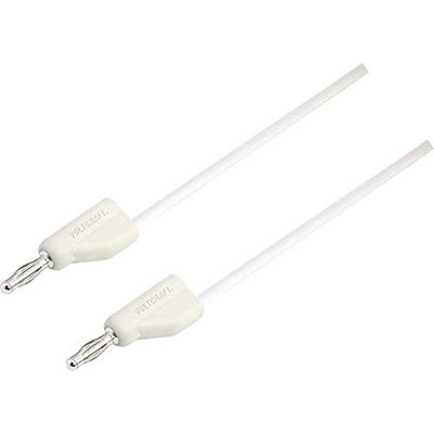 VOLTCRAFT MSB-300 meetkabel [lamellenstekker 4 mm - lamellenstekker 4 mm] 0,50 m wit 1 st.