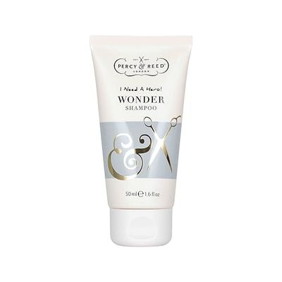 Percy & Reed I Need A Hero! Wonder Shampoo Gentle Nourishing Care - Free from Sulphates & Parabens. Safe for Sensitive Skin. Sulphate-Free, Paraben-Free & Vegan Friendly. For All Hair Types - 50ml