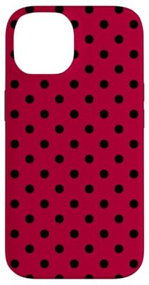 Carino, rosso e nero, a pois Custodia per iPhone 14