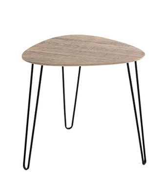 HAKU Möbel Stolik boczny, MDF, czarny dąb, szer. 40 x gł. 40 x wys. 43 cm