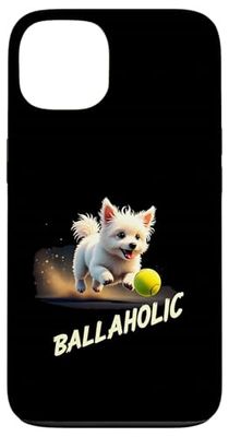 Funny Ballaholic Maltese Dog Chasing Ball Case for iPhone 13