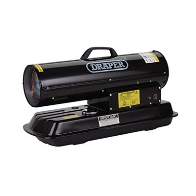 Draper 04174 230V Diesel and Kerosene Space Heater, 51,200 BTU/15kW, Black