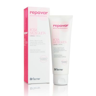 Repavar - Creme hidratante corporal - rosa mosqueta, colagénio e vitamina E - repara, nutritivo e evita a secagem da pele - Atenua Marcas Cutâneas e fornece elasticidade - 125 ml