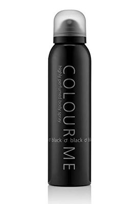 COLOUR ME Black 150 ml Spray corpo Profumo da uomo, Fragranza di lusso - Dopobarba da uomo, Persistente Fragranza di Milton-Lloyd, 150ml