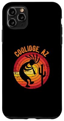 Coolidge Arizona USA Kokopelli Dancing Design vieilli Coque pour iPhone 11 Pro Max