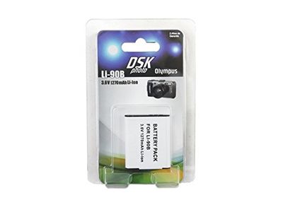 SilverHT 40545 - Batteria per fotocamera Li-90B Olympus 1270 mAh, colore: Bianco