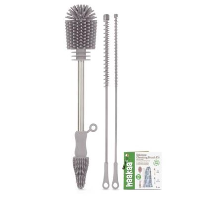 Haakaa Silicone Cleaning Brush Kit - SUVA Grey