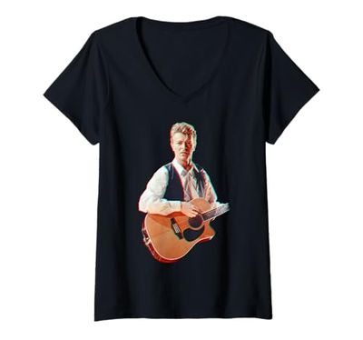 Womens David Bowie At Birmingham NEC 1990 3D Effect V-Neck T-Shirt
