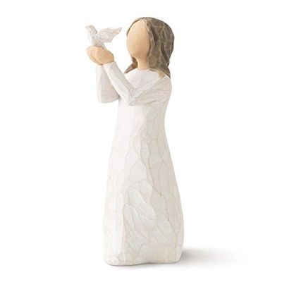 Willow Tree Figura de menina com pomba, multicolorida, Home e Natal Deco, Enesco