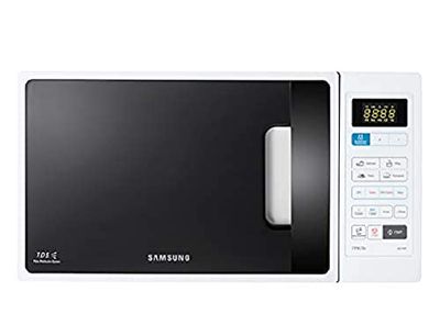 Samsung Forno a Microonde Grill GE73A/XET, Cottura Croccante, QuickDefrost, Microonde + Grill 750 W + 1150 W, 20L, 49l x 27,5h x 37p cm, Bianco