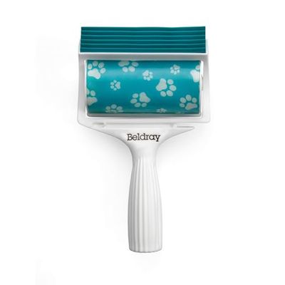 Beldray LA034221UFFEU7 Antibac Plus Gel Roller - Portable Sticky Pet Scraper Edge, Washable, Removes Lint, Fuzz, Dog and Cat Hair from Clothes/Upholstery, Blue