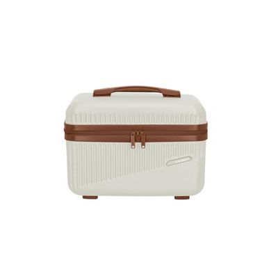 Travelite Bali hårt skal skönhetsfodral, skönhetsfodral 36 cm, Vit/konjak, Beautycase 36 cm, Hårt skal skönhetsfodral