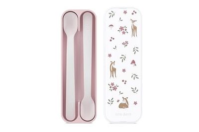 Mepal Baby Feeding Spoon Mio Little Dutch, Long-Handled Baby Spoon, Dishwasher Safe & BPA-Free, Baby Utensils, Set of 2, Fairy Garden