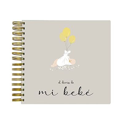 Susiko Diario del Bebé, Unisex, Álbum, Libro de Recuerdos Precioso para tu Hijo el Día de Mañana, Aquí Empieza la Aventura Blanco (SSKDIA)