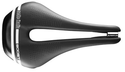 Selle Italia NOVUS Boost TM Superflow - Racercykelsadel, Chromoly-mangan Ram Ø7, Road Performance Sadel, Fibra-Tek, Ökad Stoppning - Storlek L3, Svart