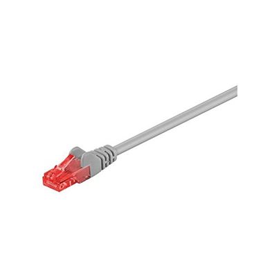 Goobay 68454 CAT 6 Câble de Liaison, U/UTP, Gris, 2m Longueur de Câble