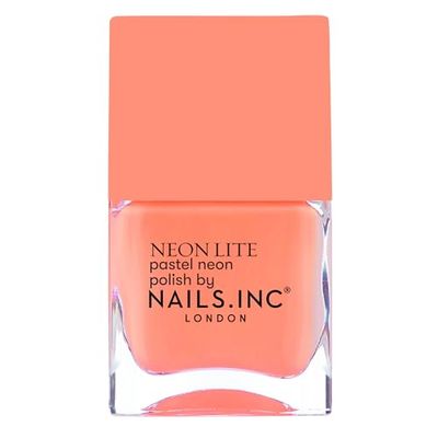 Nails Inc - Pintauñas BRIGHTON GROVE Neon - Naranja Neón Pastel - Fórmula de larga duración y acabado brillante - Cruelty Free y fácil de aplicar - Manicura perfecta, estética de uñas a la moda