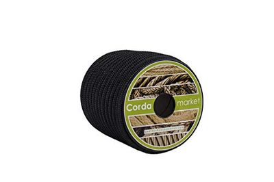 Cordamarket Anti-fogo 9 mm, corda unissexo para adulto, preto, 9 mm a 15 mts