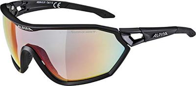 ALPINA Unisex - Adultos, S-Way QVM+ Gafas Deportivas, Black Matt, One Size