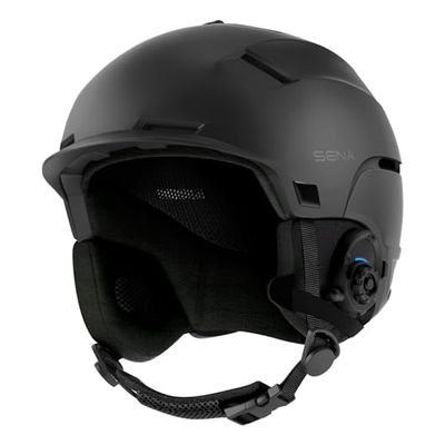 SENA Latitude S1, Casque de Ski avec Haut-parleurs et Microphone intégrés, intercom Bluetooth à Quatre Voies, Communication Mains Libres, écouter de la Musique, Certifié CE (Taille M)
