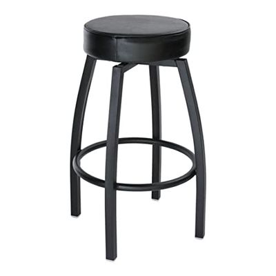 Adexa GS6P08 Black Barstool with Upholstered Swivel Seat