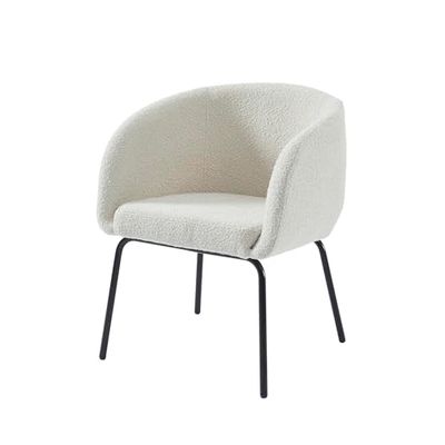 Belem fauteuil in witte lus stof