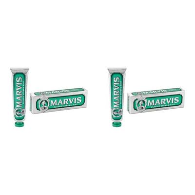 Marvis Dentifrice Menthe Forte Classique, 85ml, Dentifrice aromatisé sensationnel pour une fraîcheur longue durée (Lot de 2)